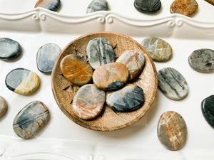 Picasso Jasper Flat Palm Stone