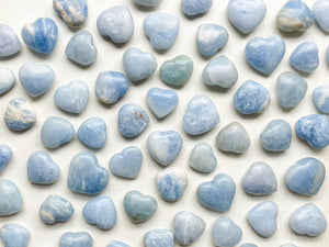 Blue Calcite Heart || Mini
