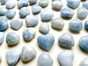 Blue Calcite Heart || Mini