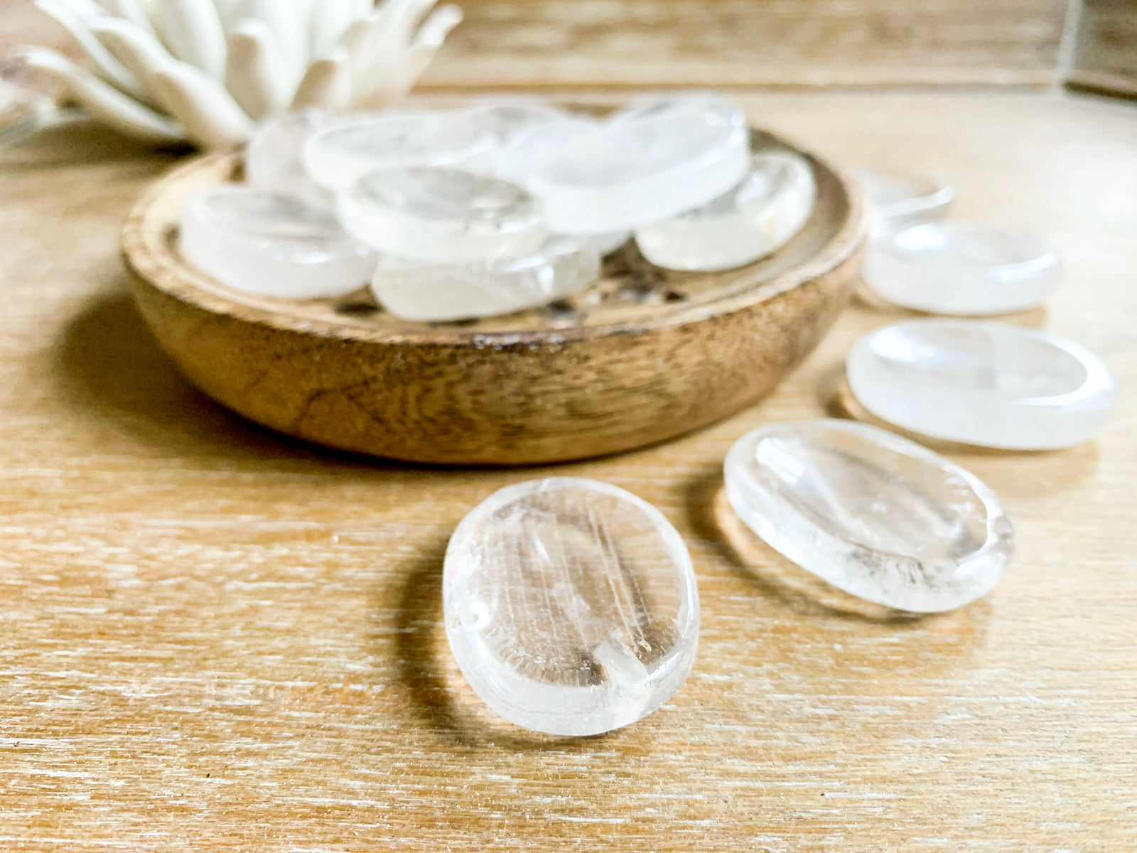 Clear Quartz Worry Stone