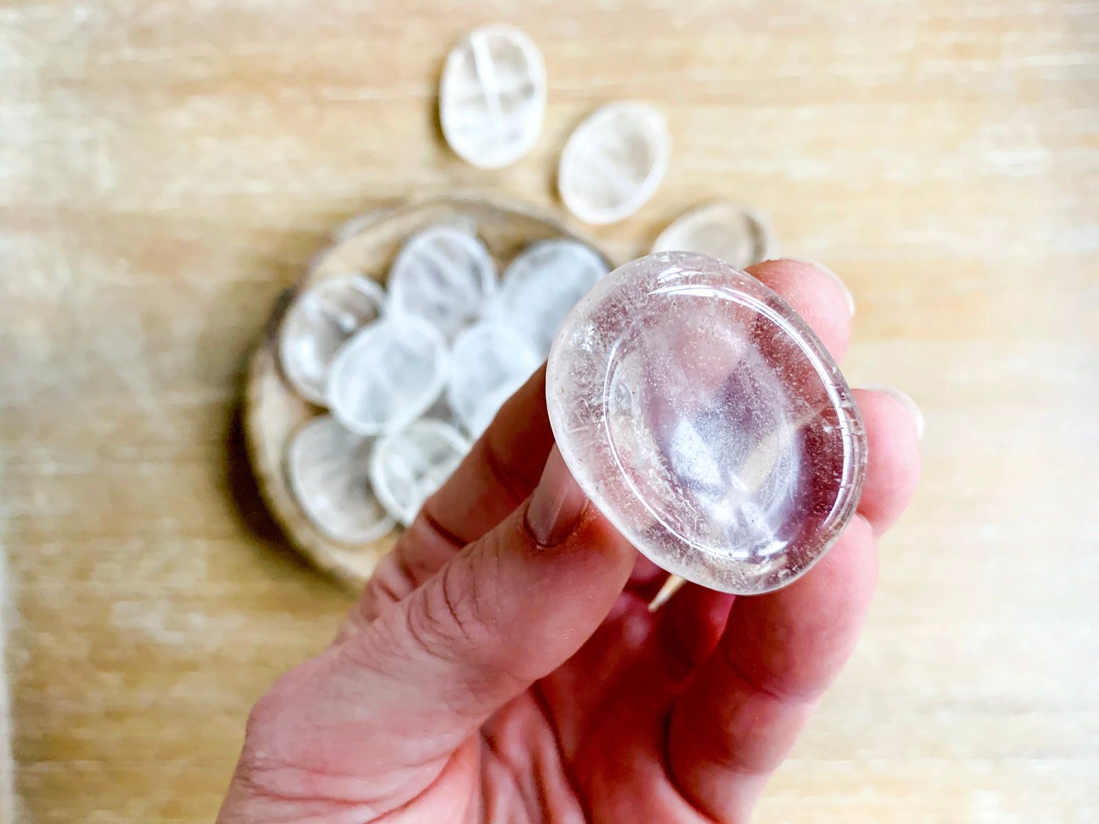 Clear Quartz Worry Stone