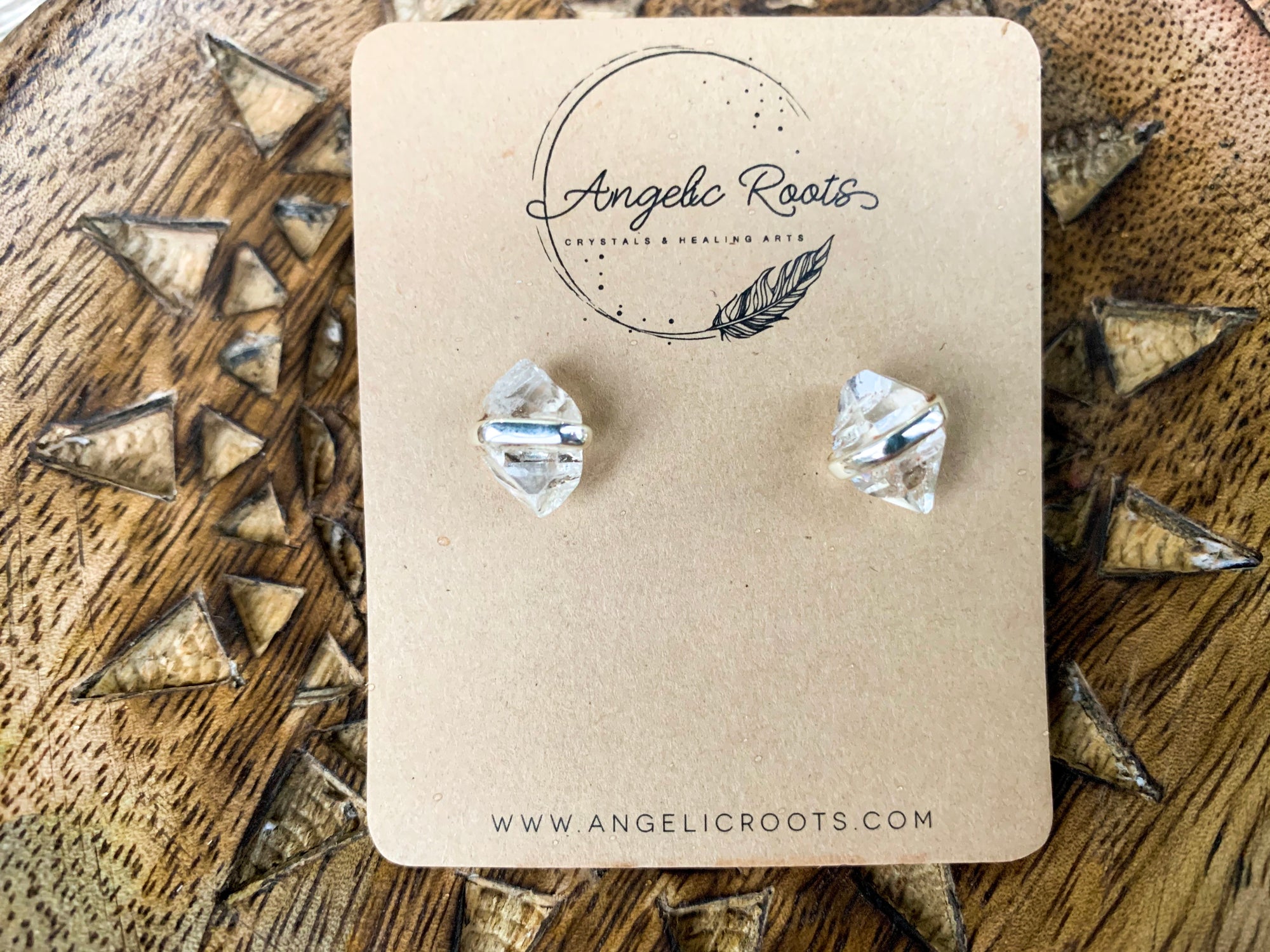 Herkimer Diamond Post Sterling Earrings || Double Terminated