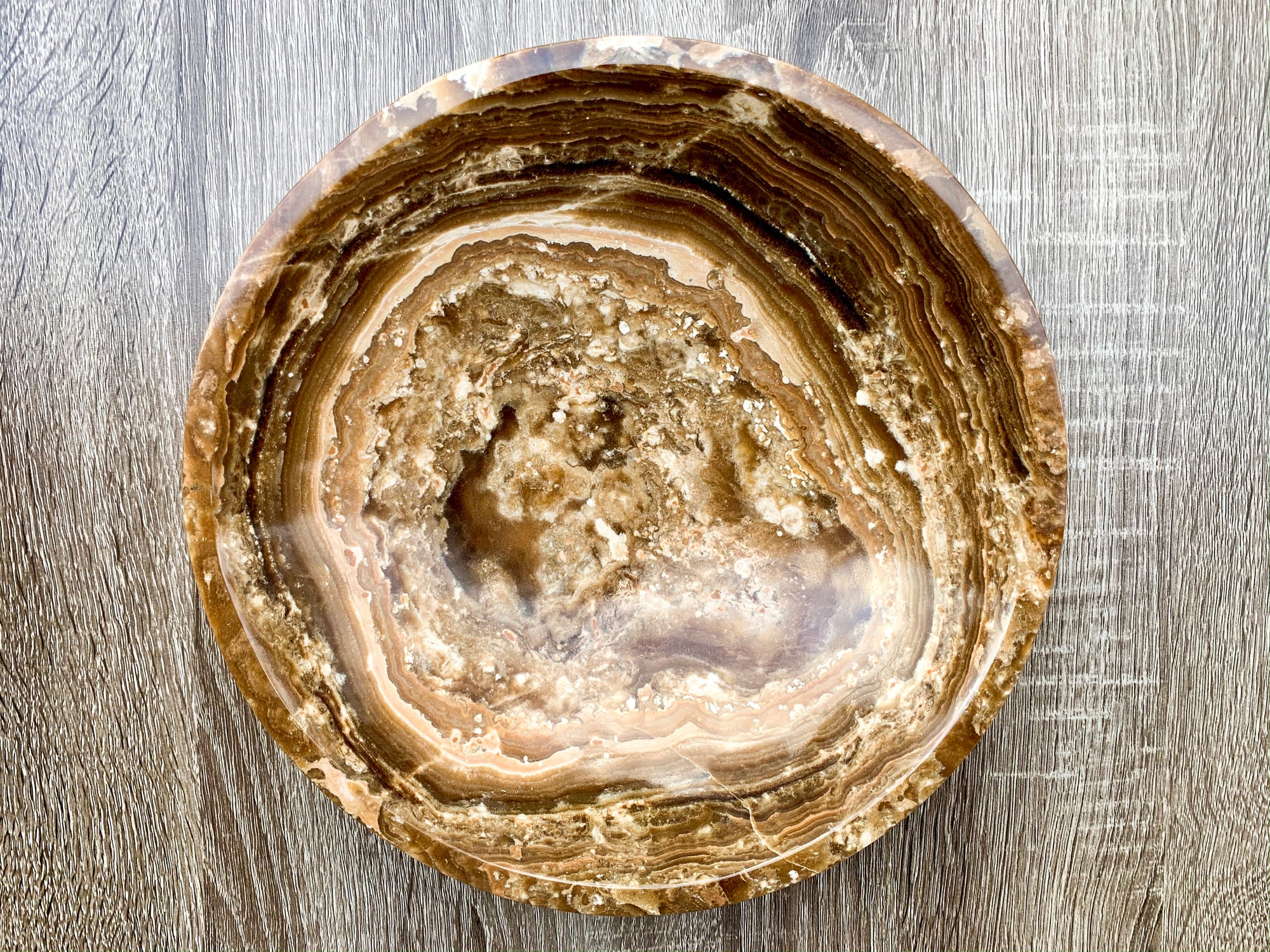 Aragonite Carved Bowl