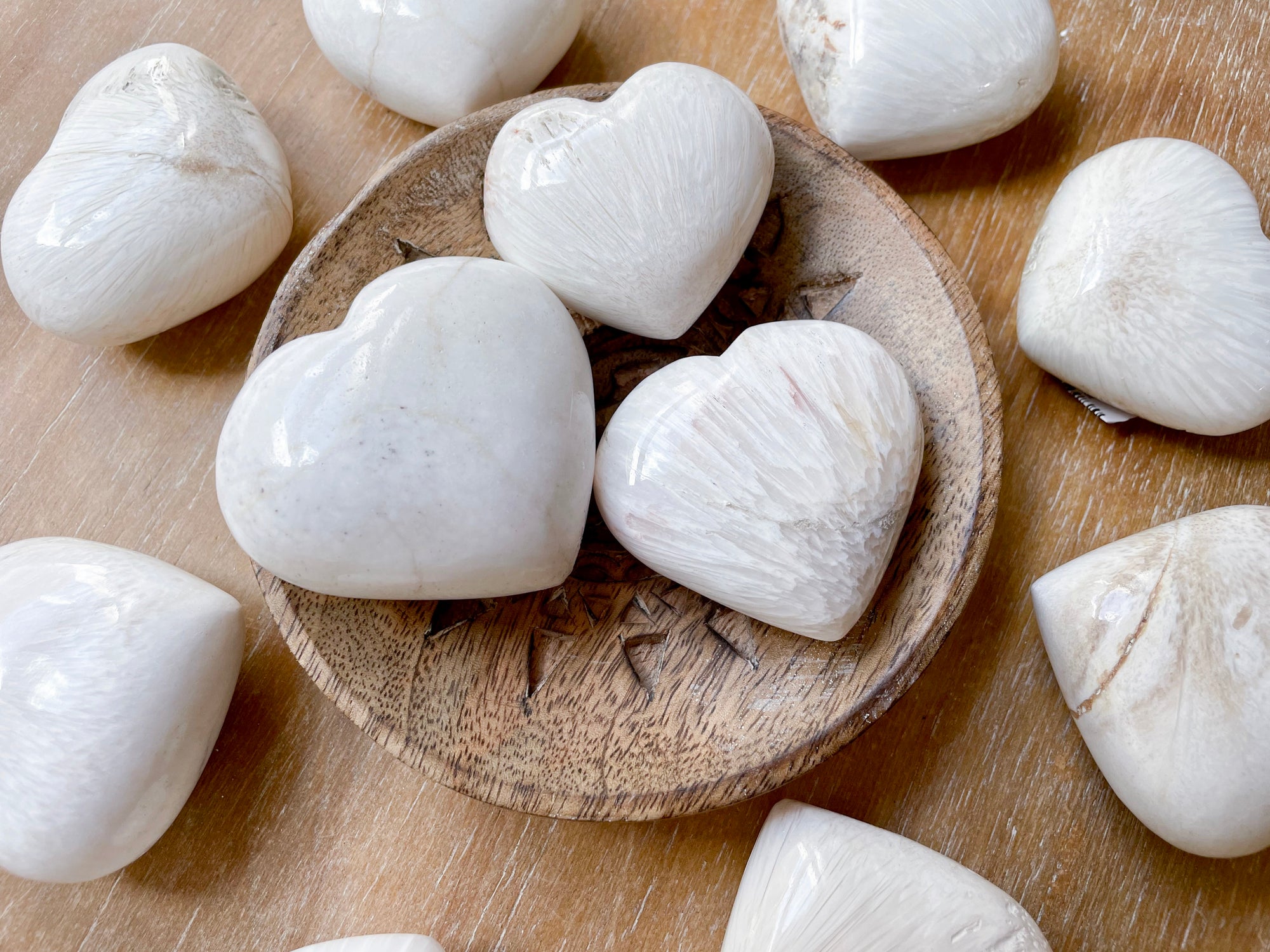 Scolecite Polished Heart