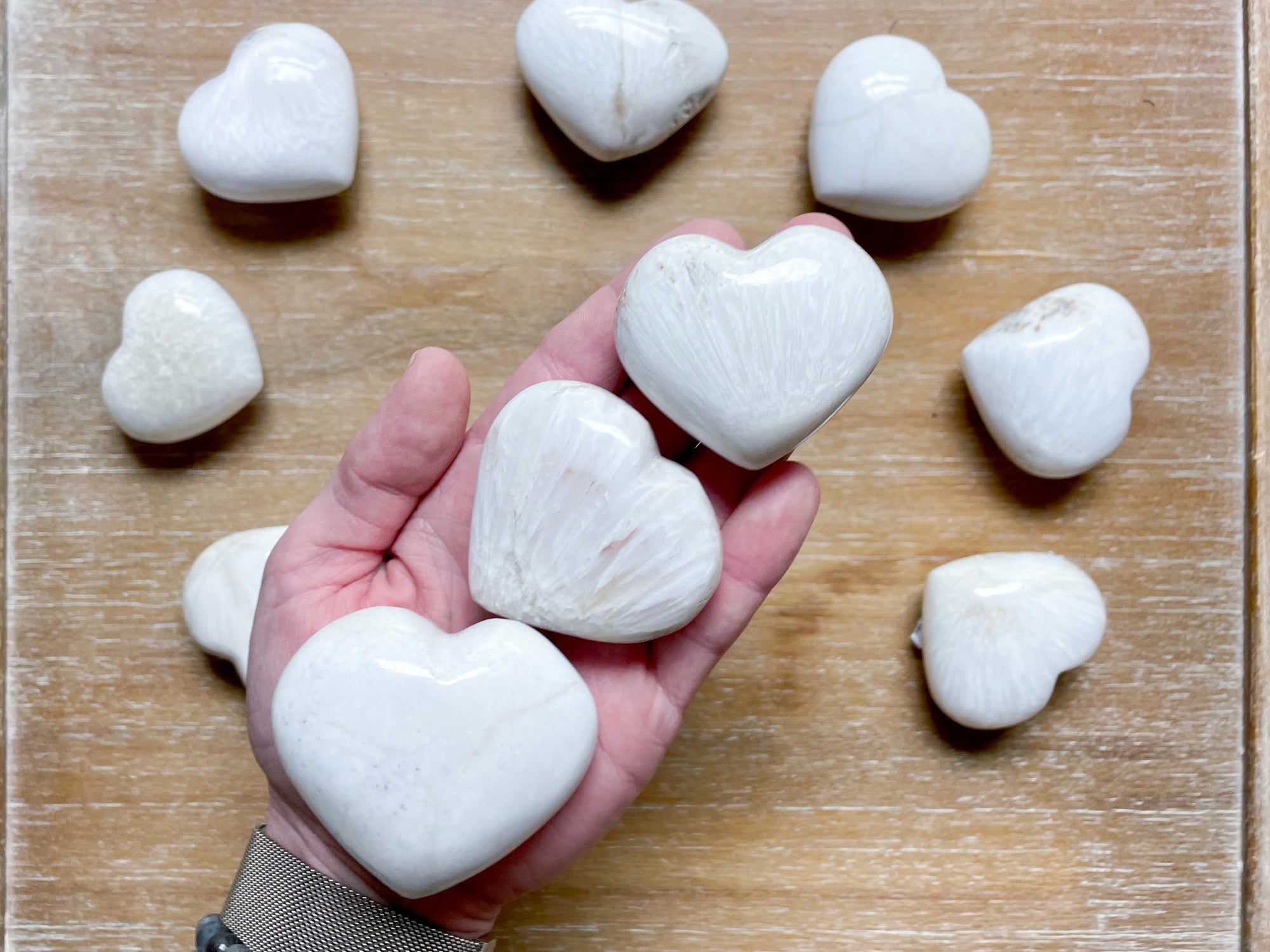 Scolecite Polished Heart