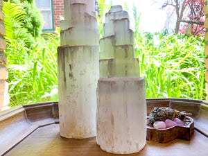 Selenite Tower Lamp