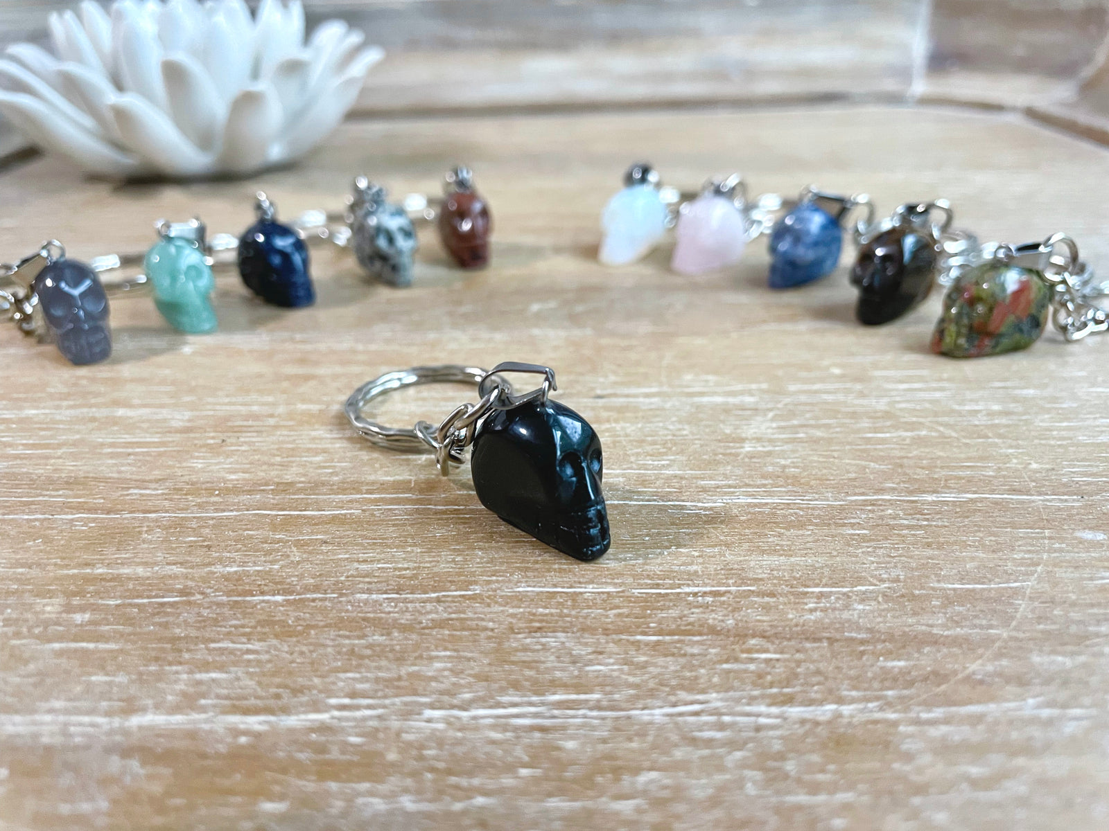 Skull Crystal Keychain