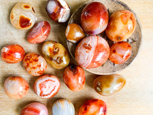 Carnelian Puffy Palm Stone