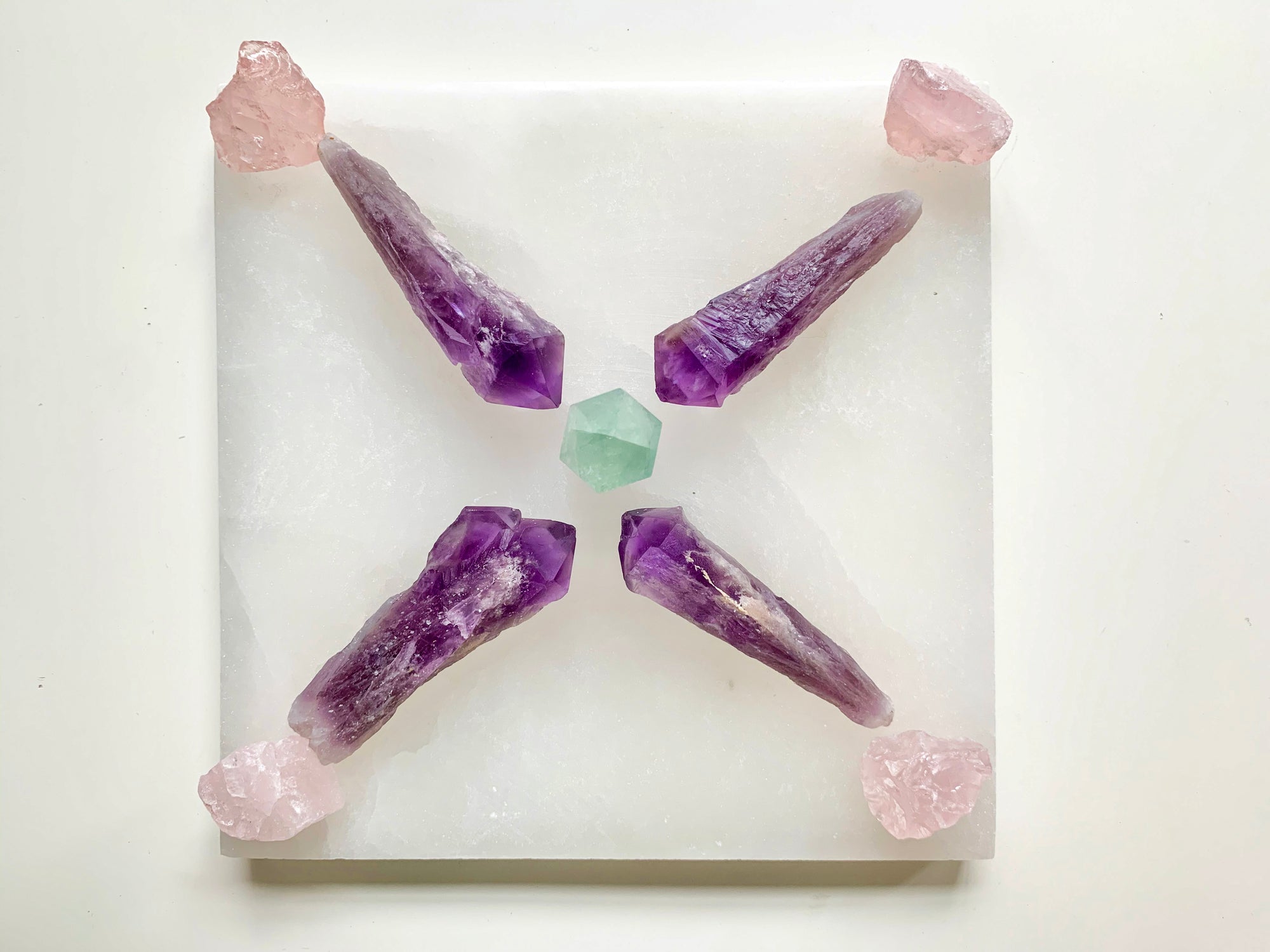 Selenite Square Charging Plate