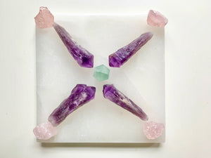 Selenite Square Charging Plate