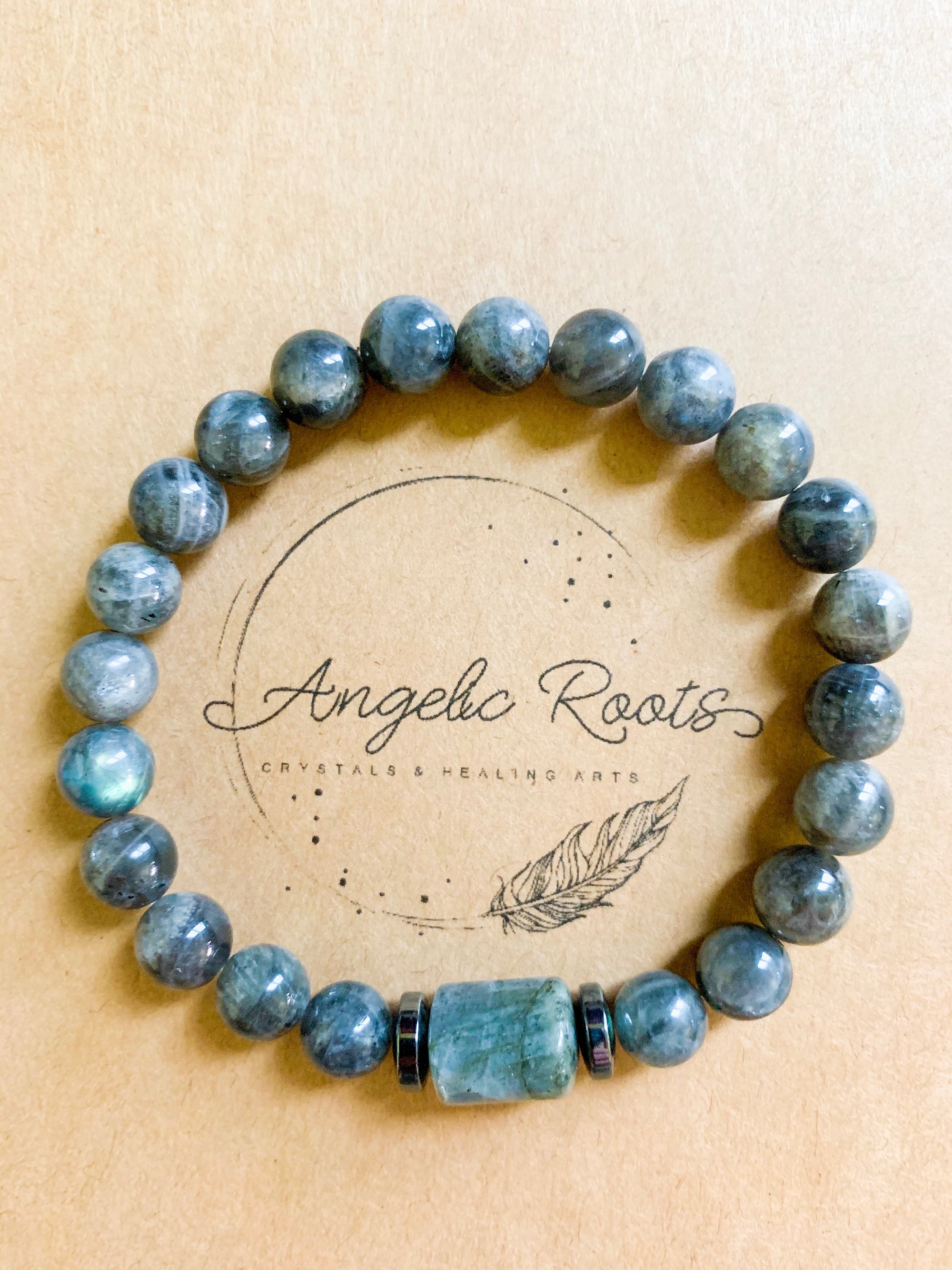 Labradorite & Hematite Beaded Bracelet || Reiki Infused