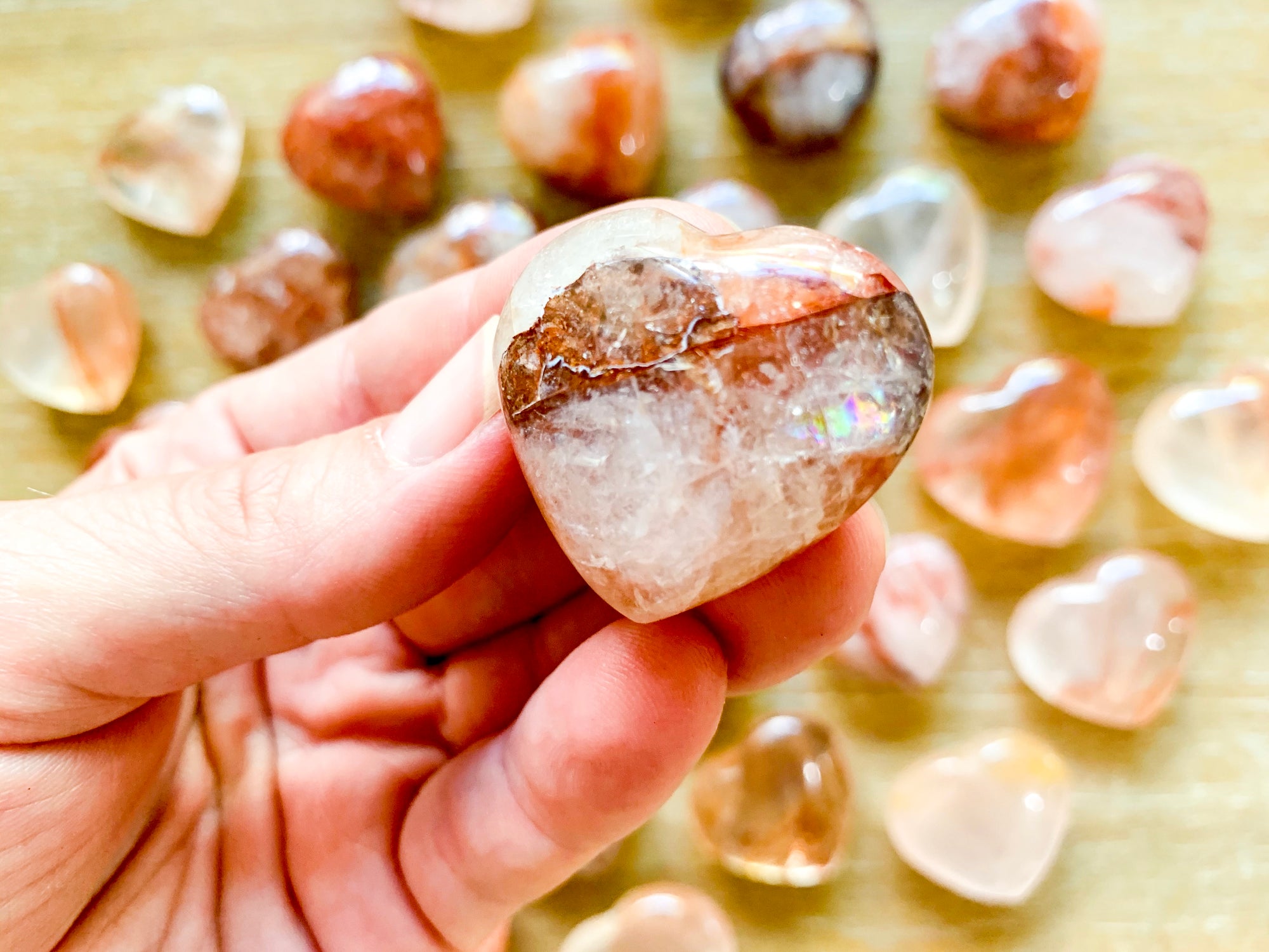 Hematoid (Fire) Quartz Crystal Heart