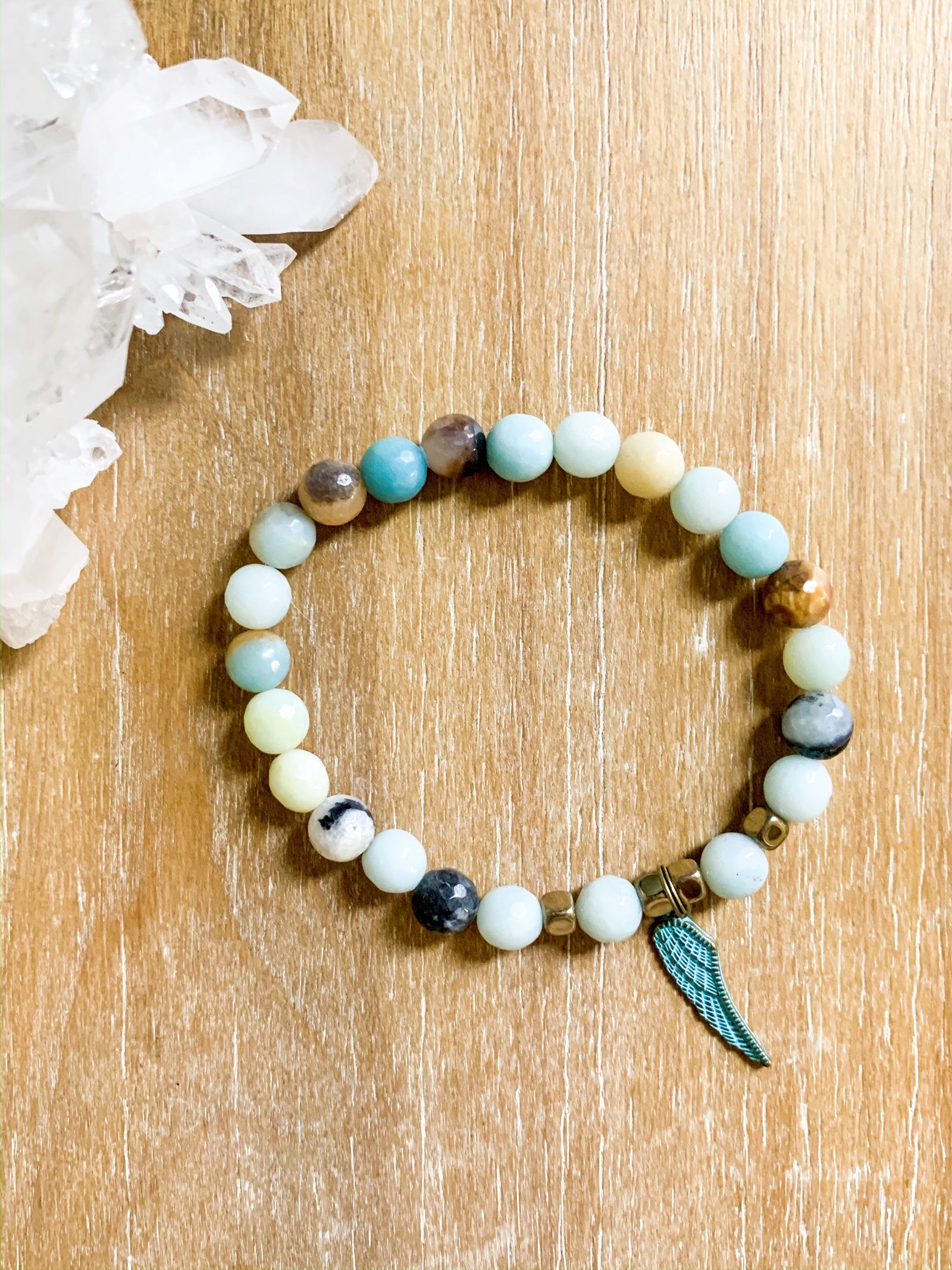 Amazonite & Buddha Beaded Bracelet || Reiki Infused