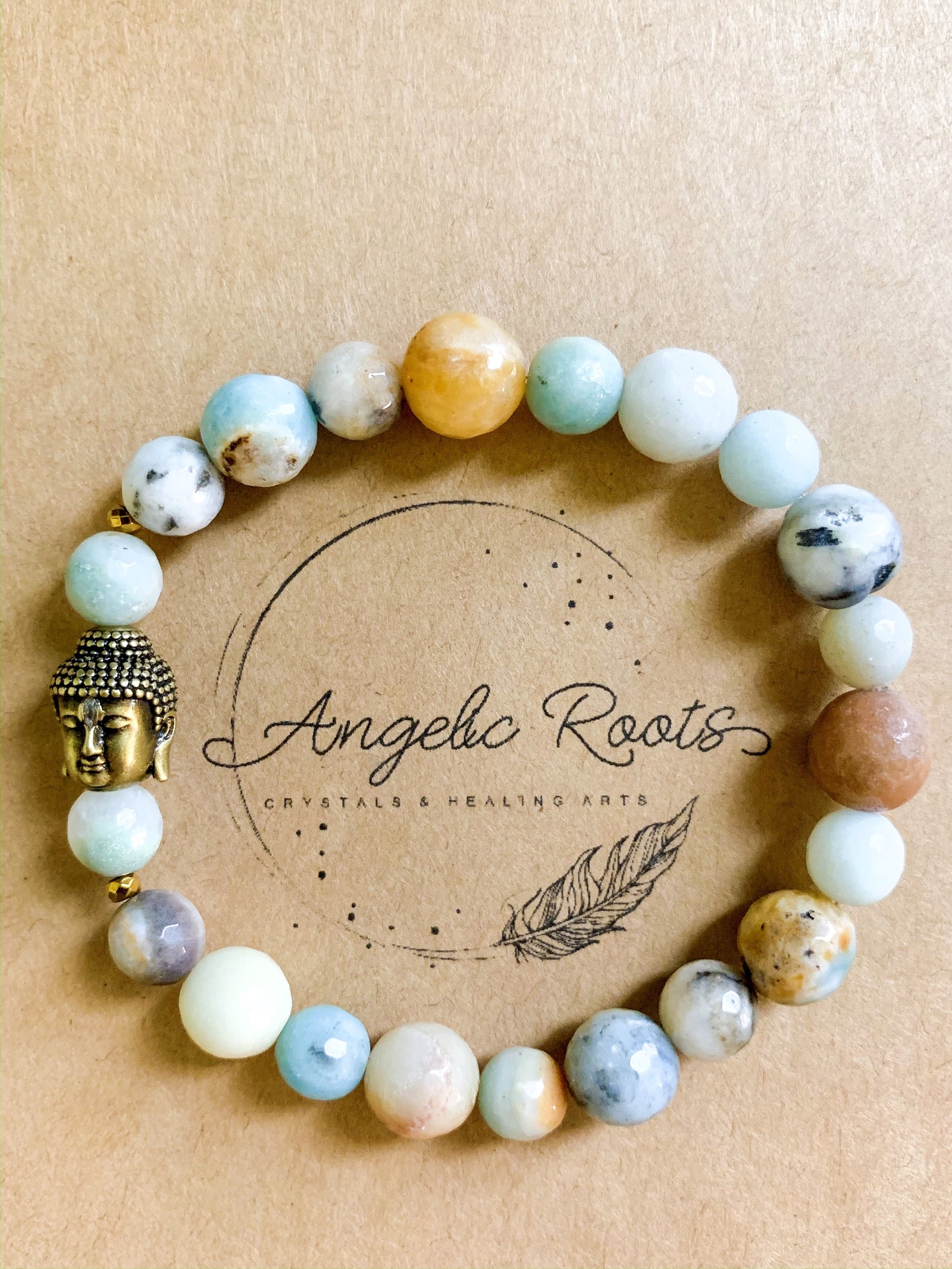 Amazonite & Buddha Beaded Bracelet || Reiki Infused