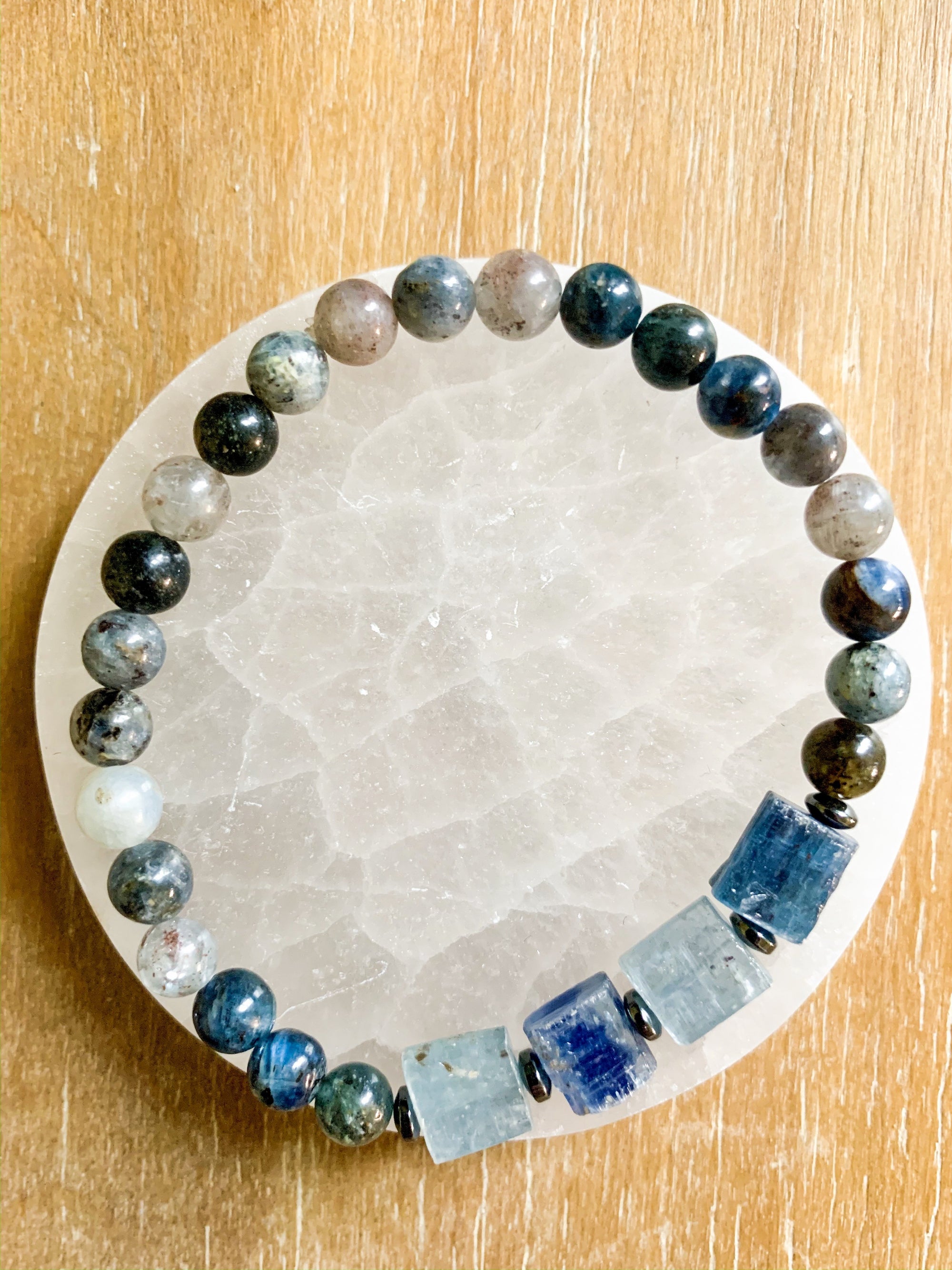 Kyanite Beaded Bracelet || Reiki Infused