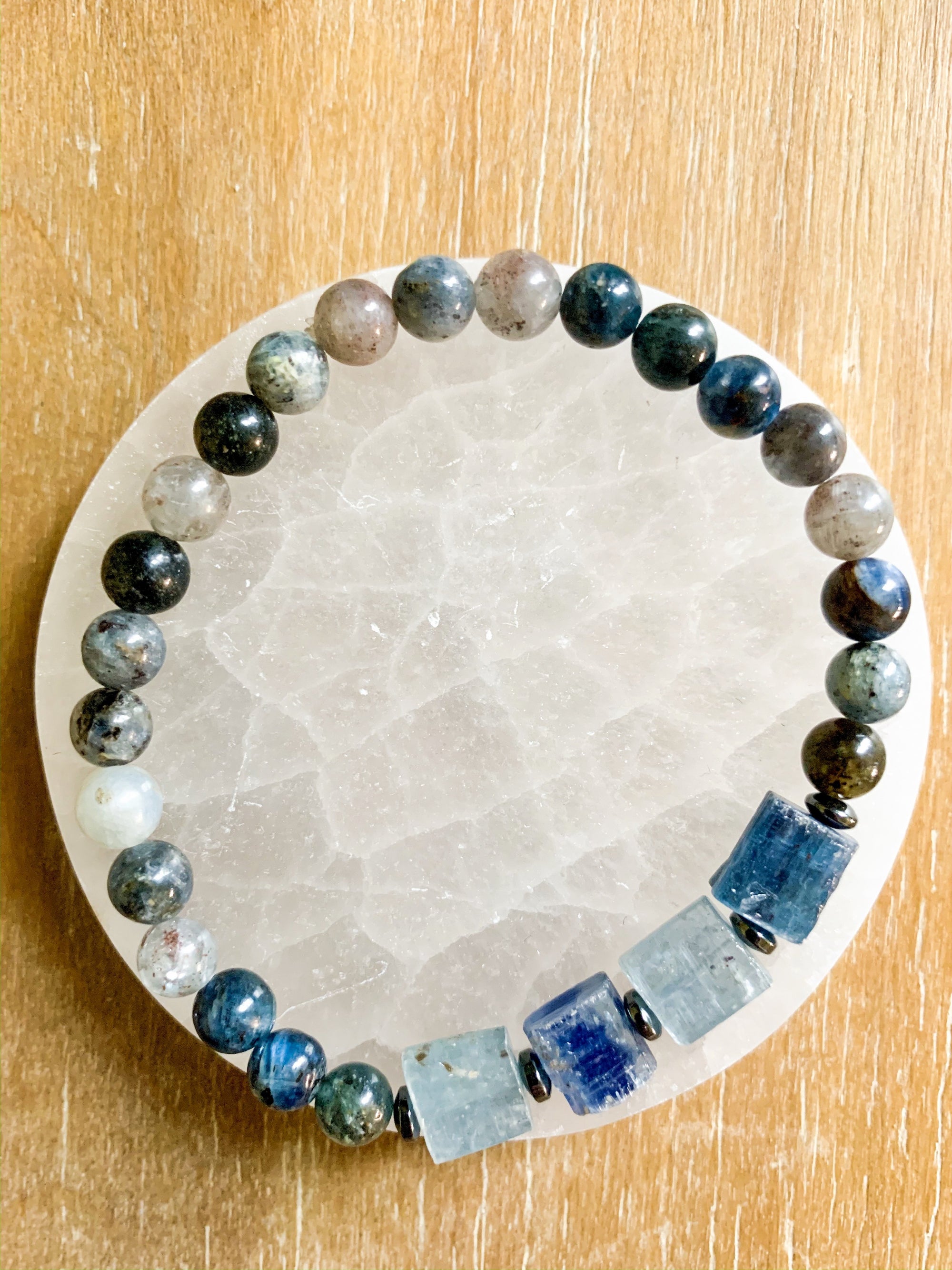 Kyanite Beaded Bracelet || Reiki Infused