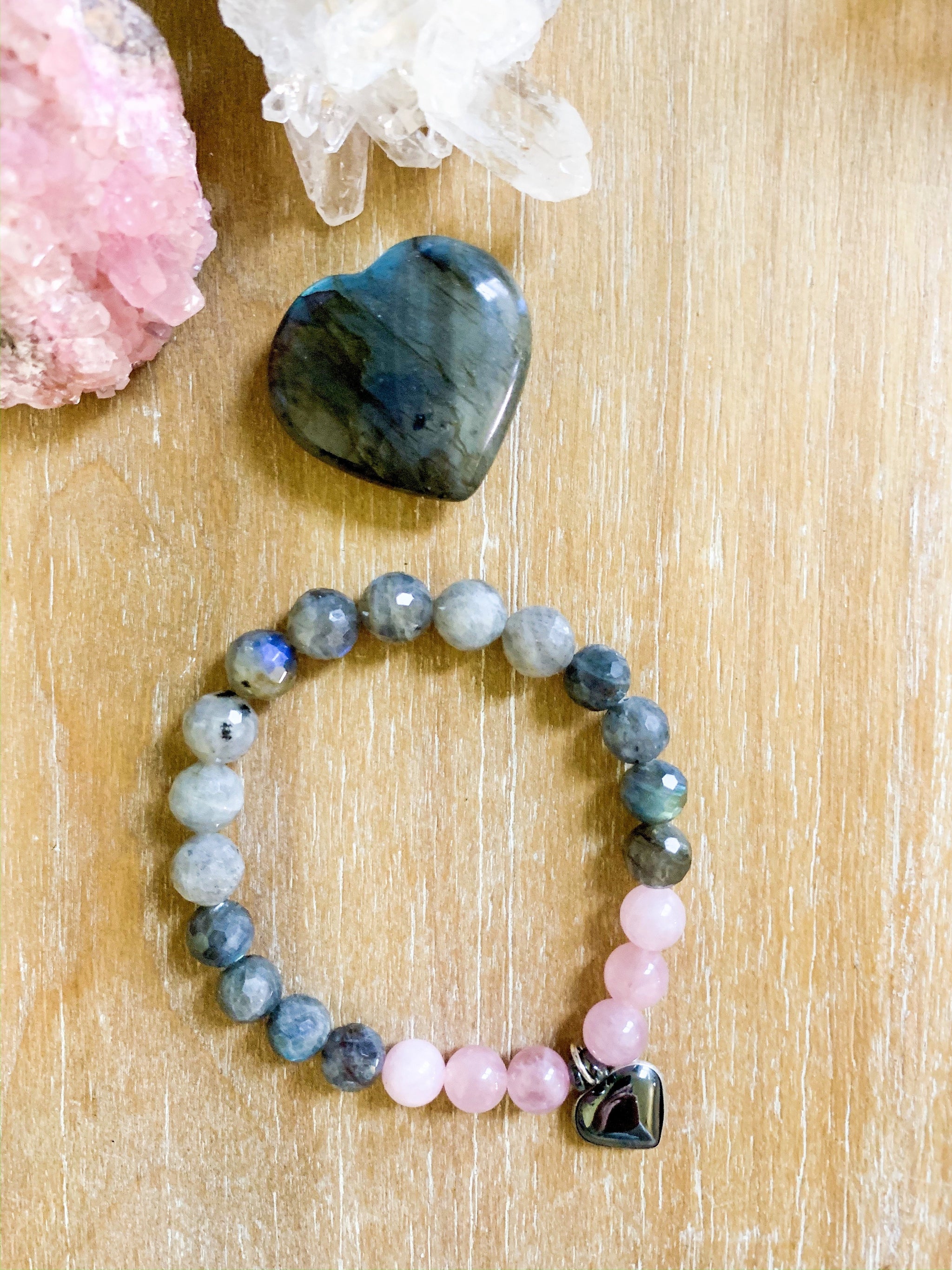 Hematite shop rose quartz