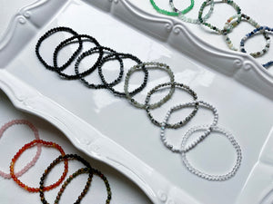 Crystal Beaded Bracelet 4mm || Reiki Infused