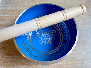Blue Brass Singing Bowl || 6 inch