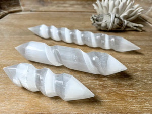 Selenite Spiral Massage Wand