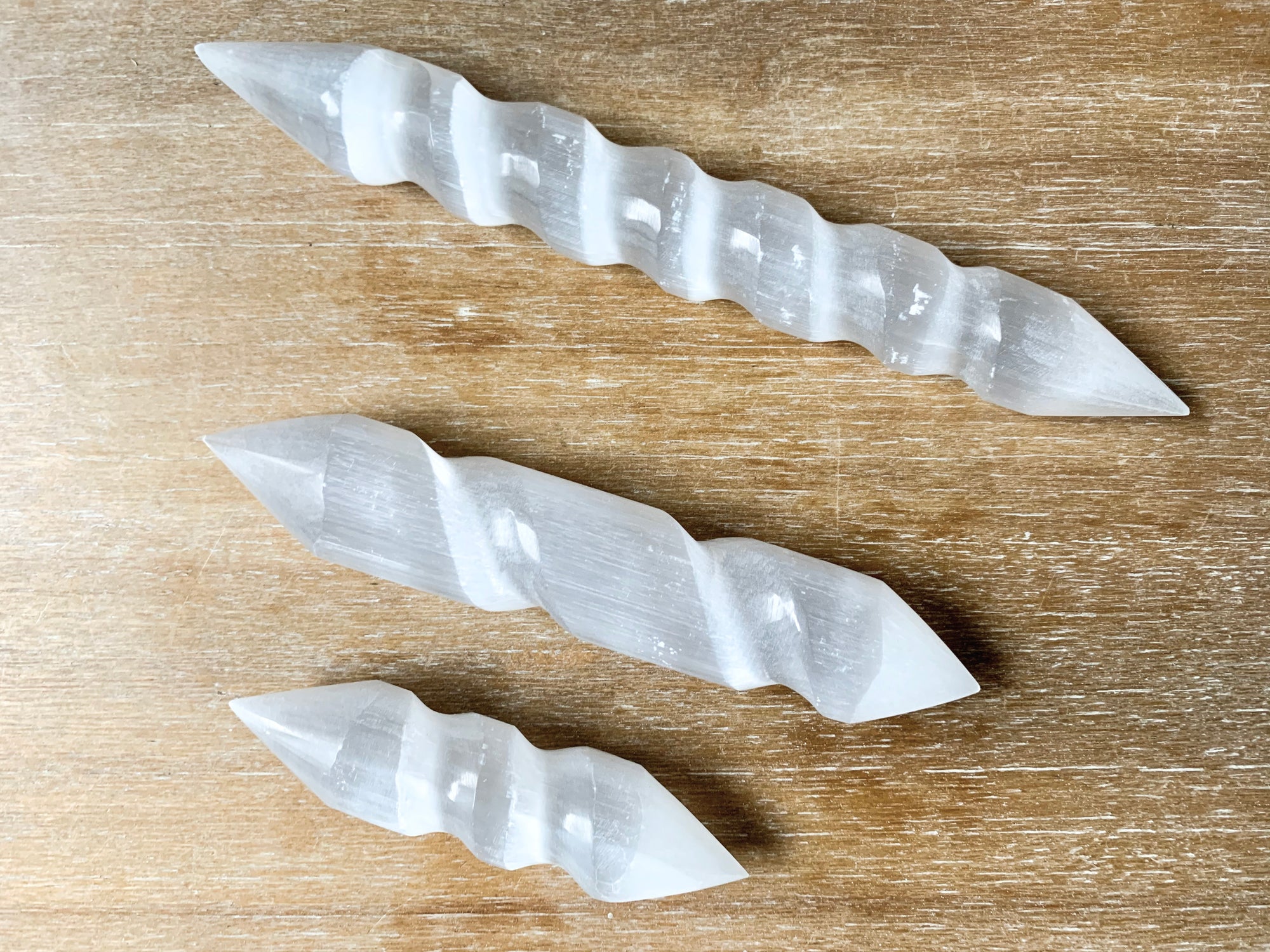 Selenite Spiral Massage Wand