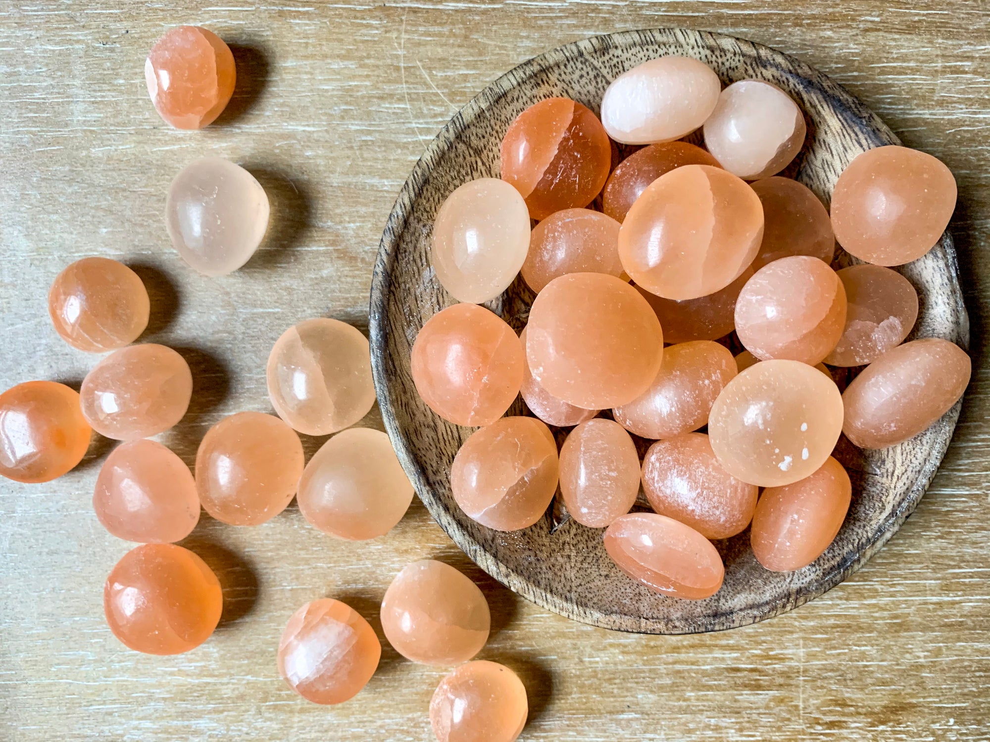 Peach Selenite Tumbled Stone