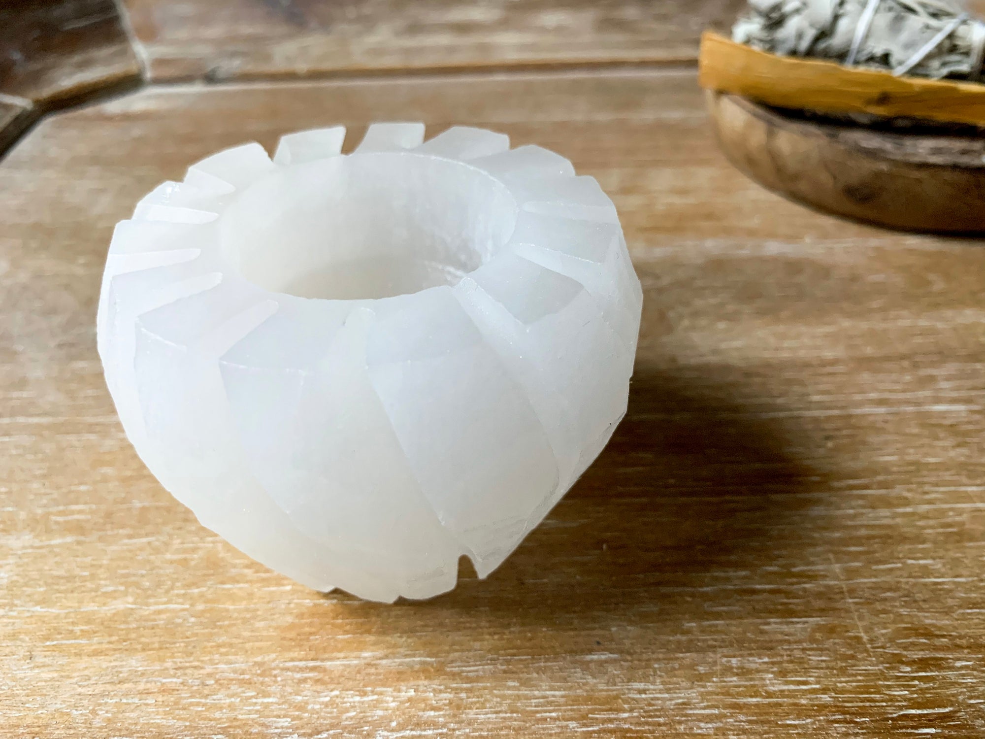 Selenite Vase Candle Holder