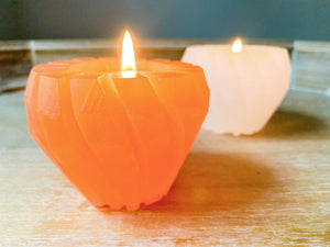 Peach Selenite Vase Candle Holder