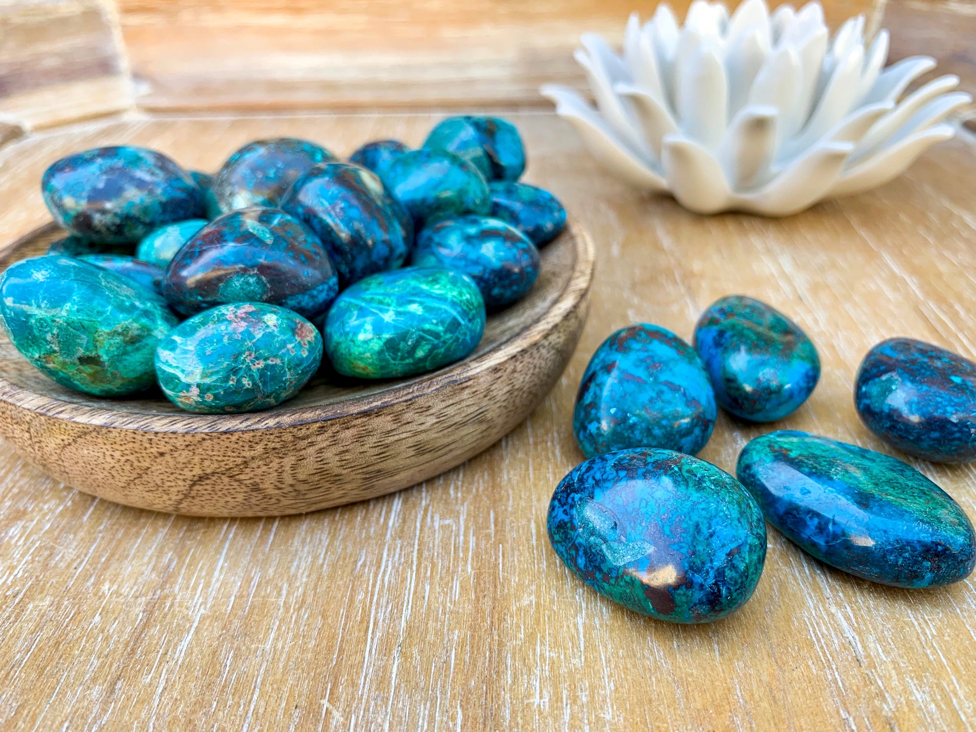 Chrysocolla (Dark Toned) Tumbled Stone