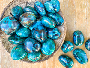 Chrysocolla (Dark Toned) Tumbled Stone