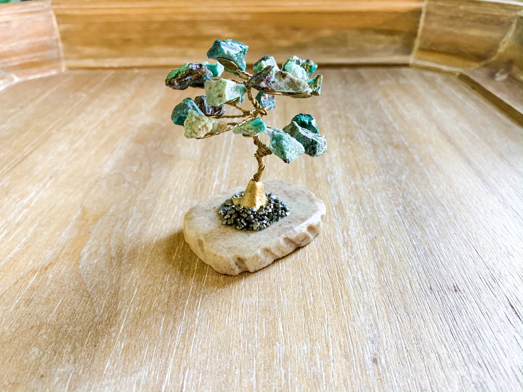 Crystal Bonsai Mini Tree Chyrsocolla