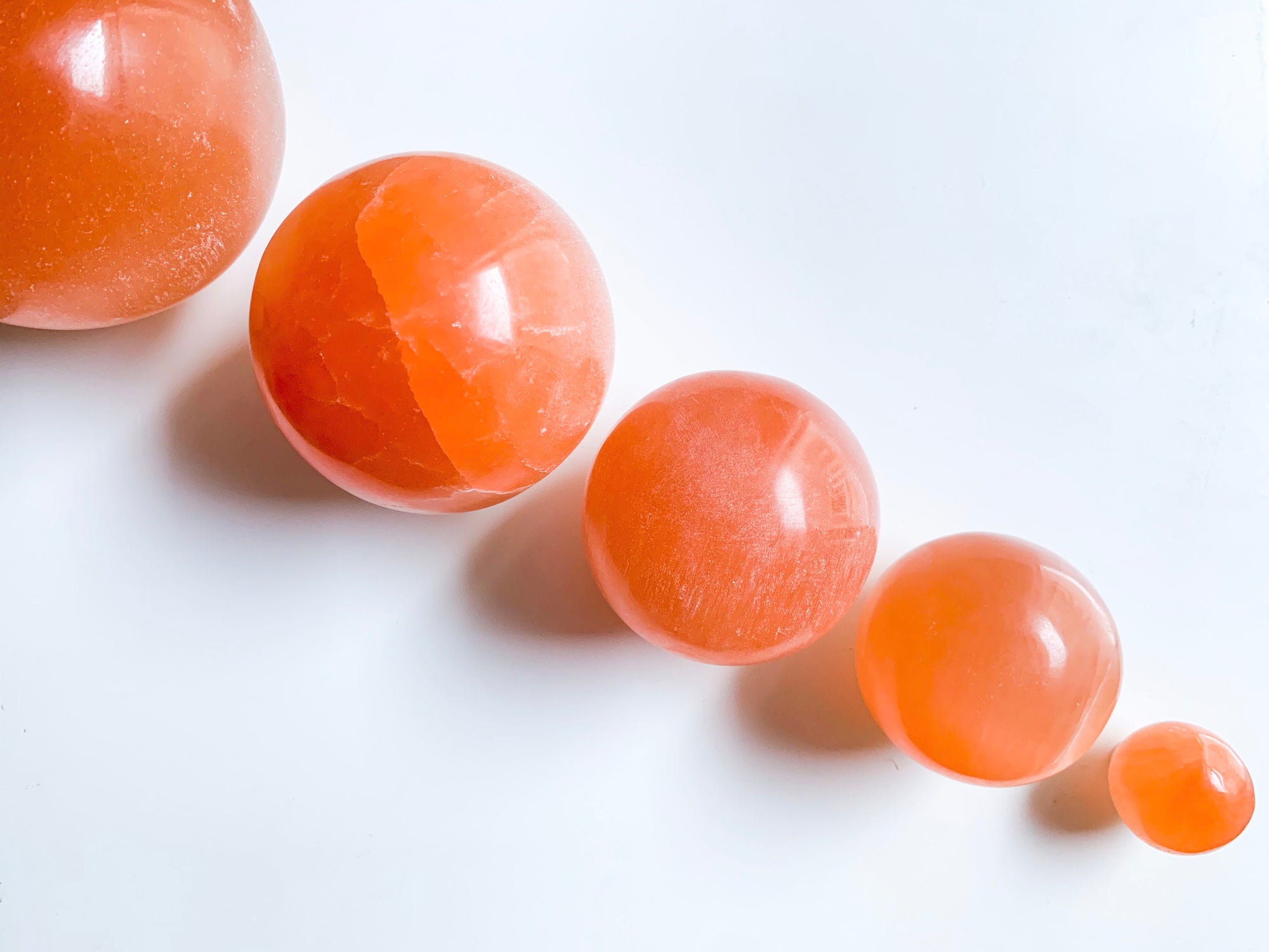 Peach Selenite Sphere