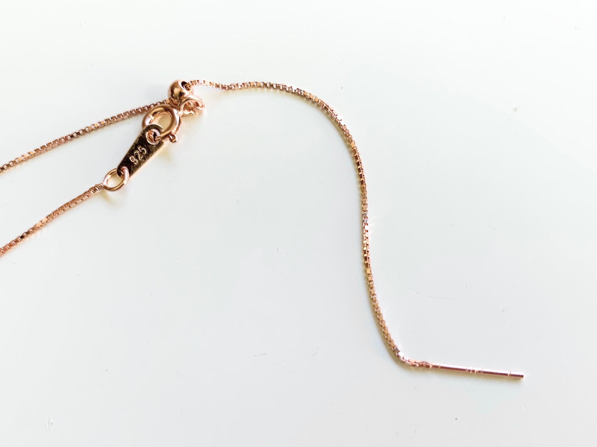 Dainty Customizable Sterling Necklace - Rose Gold