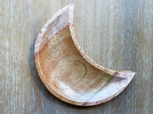 Mahogany Wood Dish - Moon