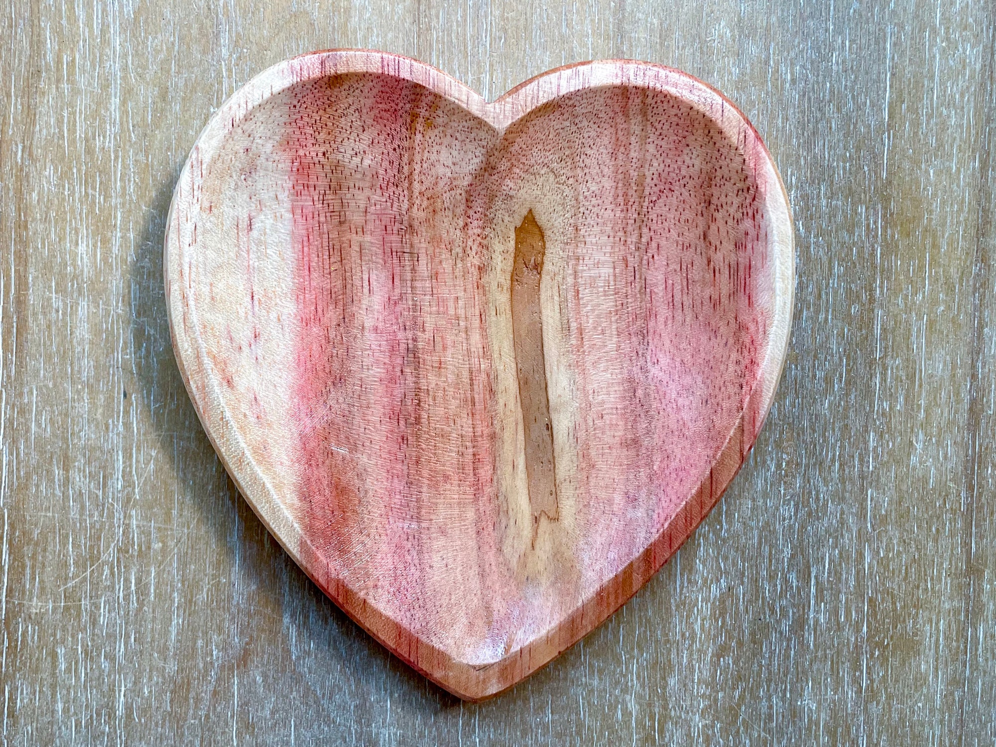 Mahogany Wood Dish - Heart