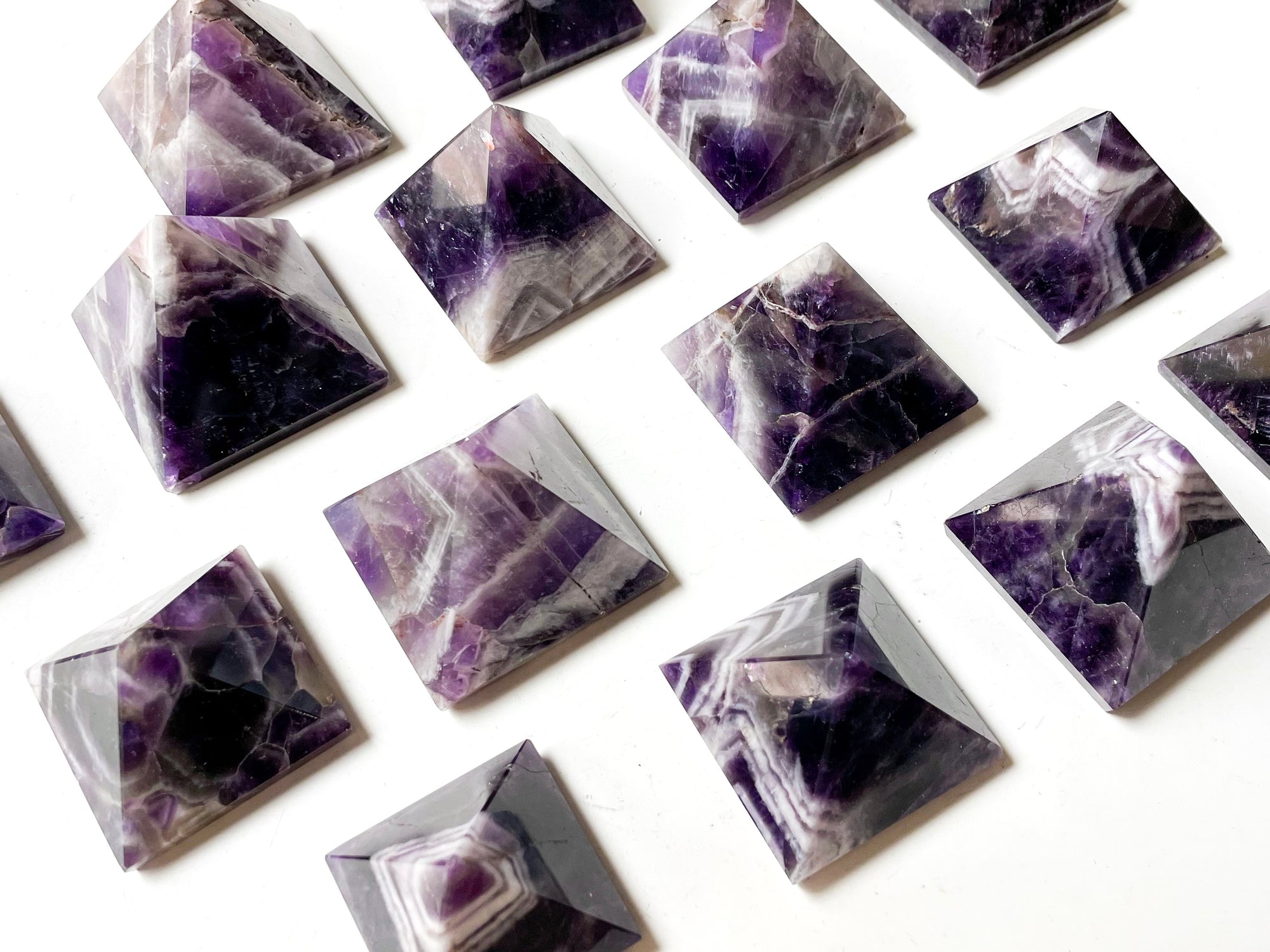 Chevron Amethyst Pyramid