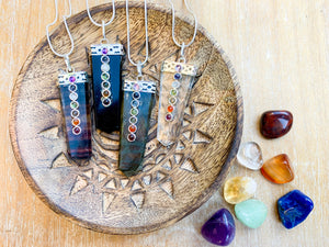 Crystal Point Necklace || Seven Chakra