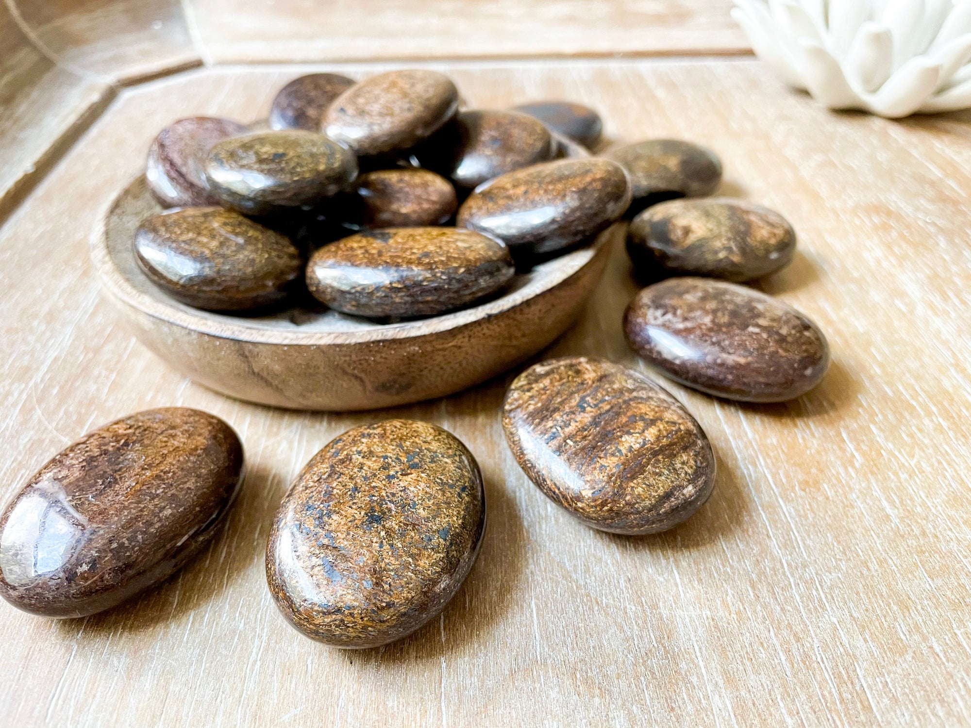 Bronzite Palm Stone