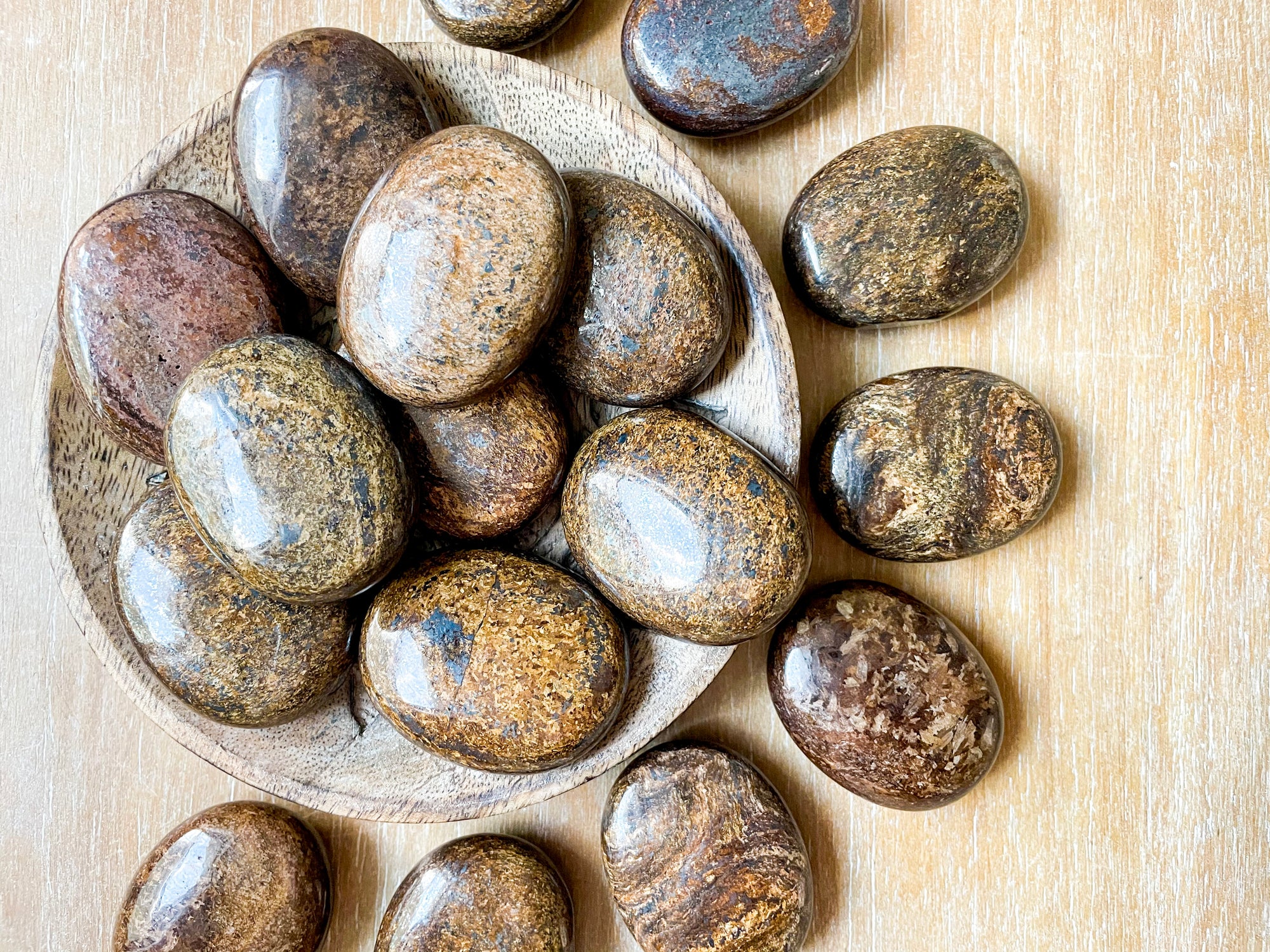 Bronzite Palm Stone