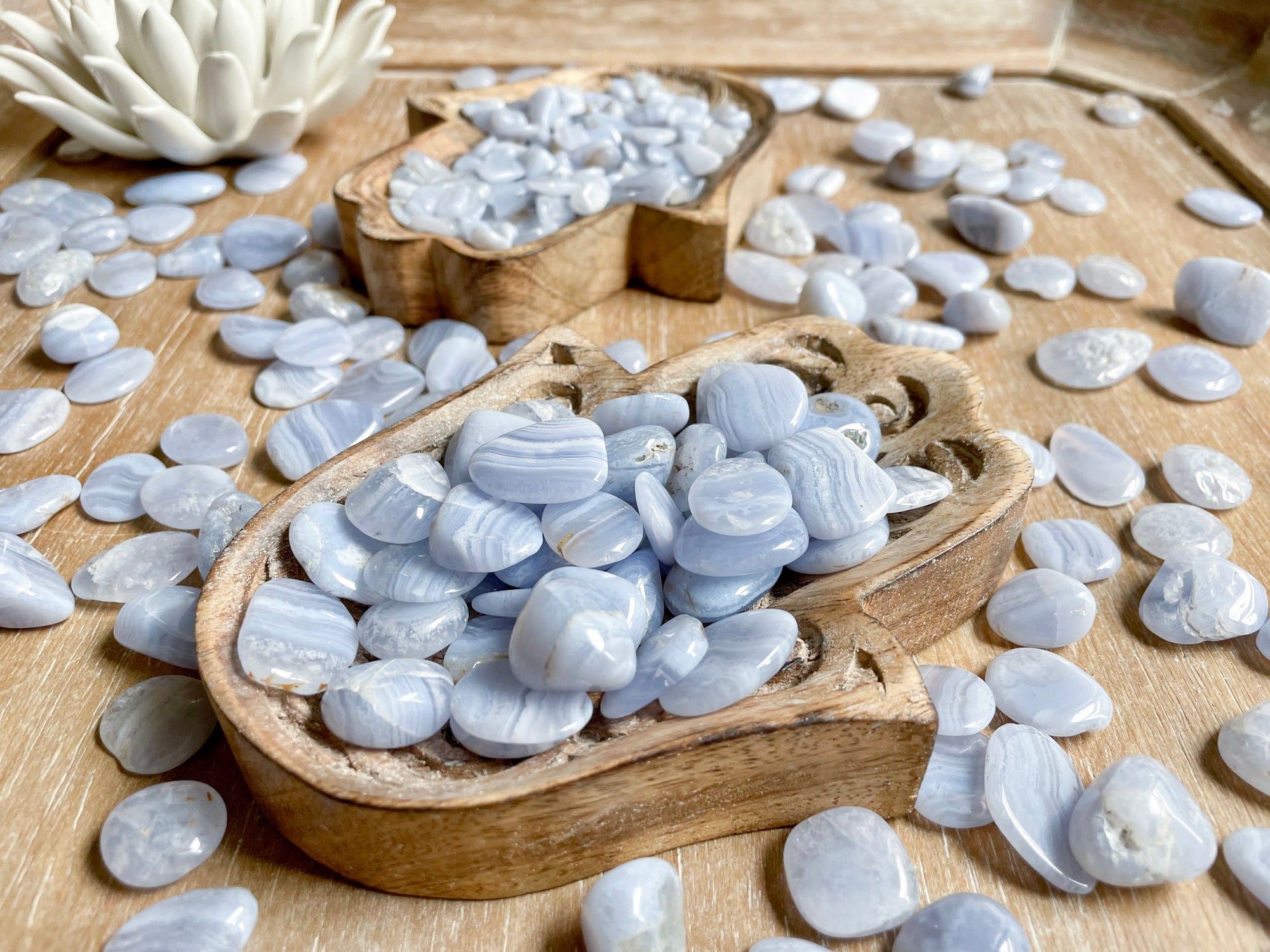 Blue Lace Agate Tumbled Stone