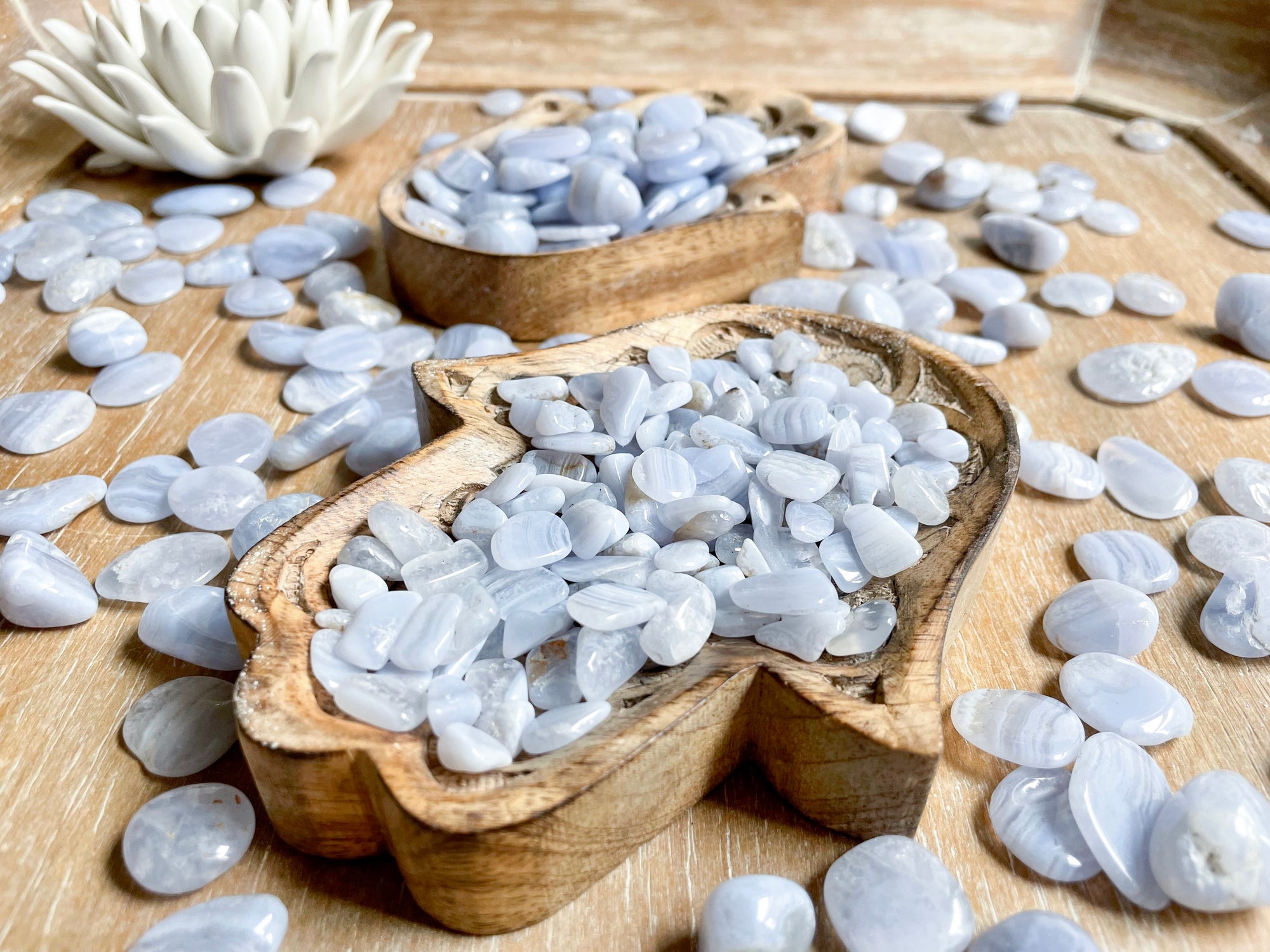 Blue Lace Agate Tumbled Stone