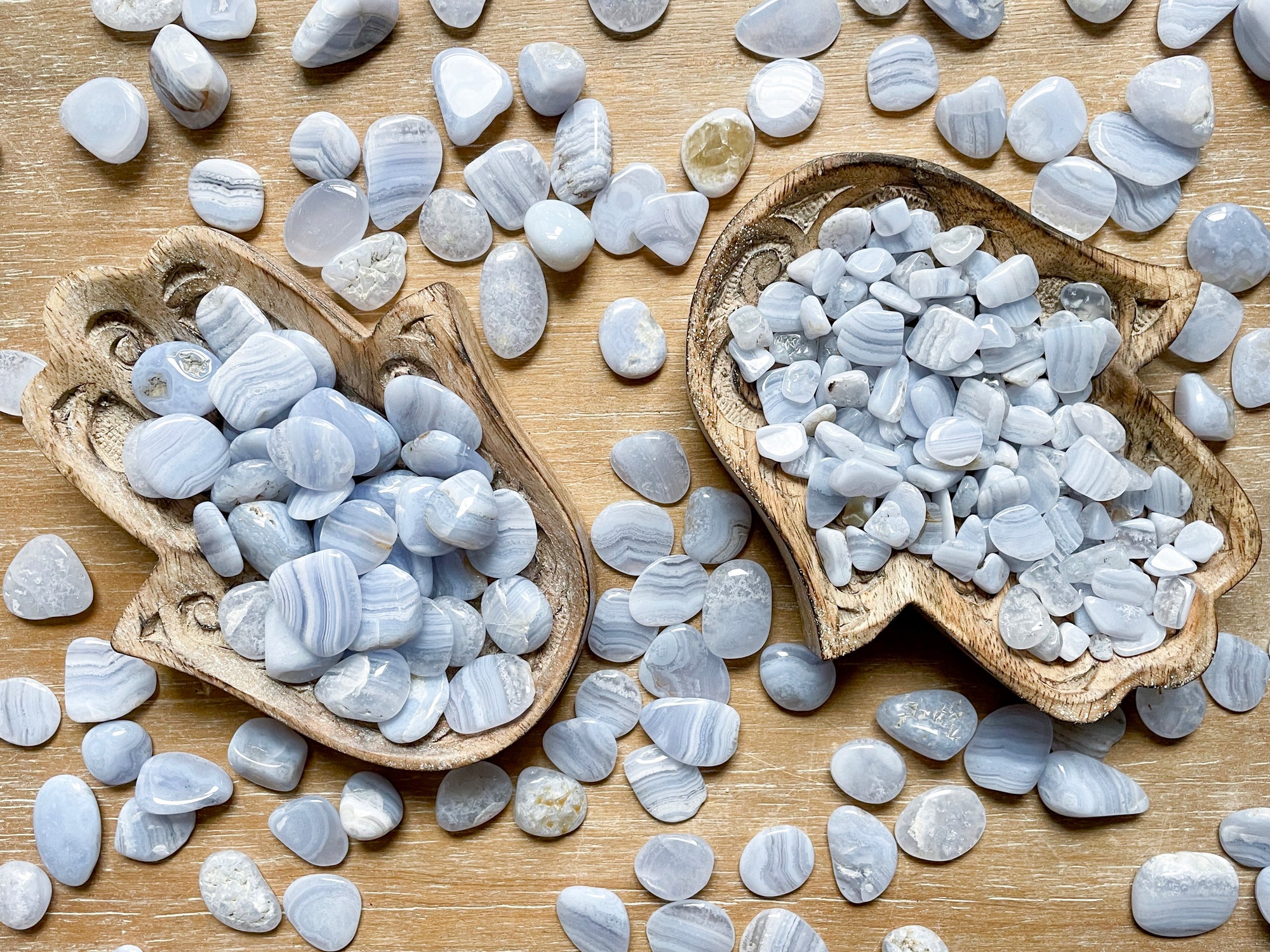 Blue Lace Agate Tumbled Stone