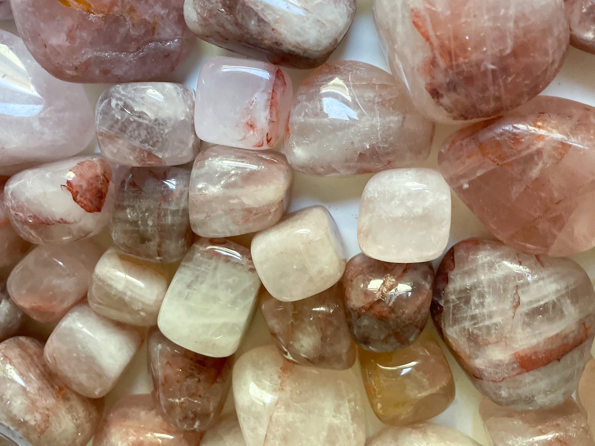 Hematoid Fire Quartz Tumbled Stone || Grade A