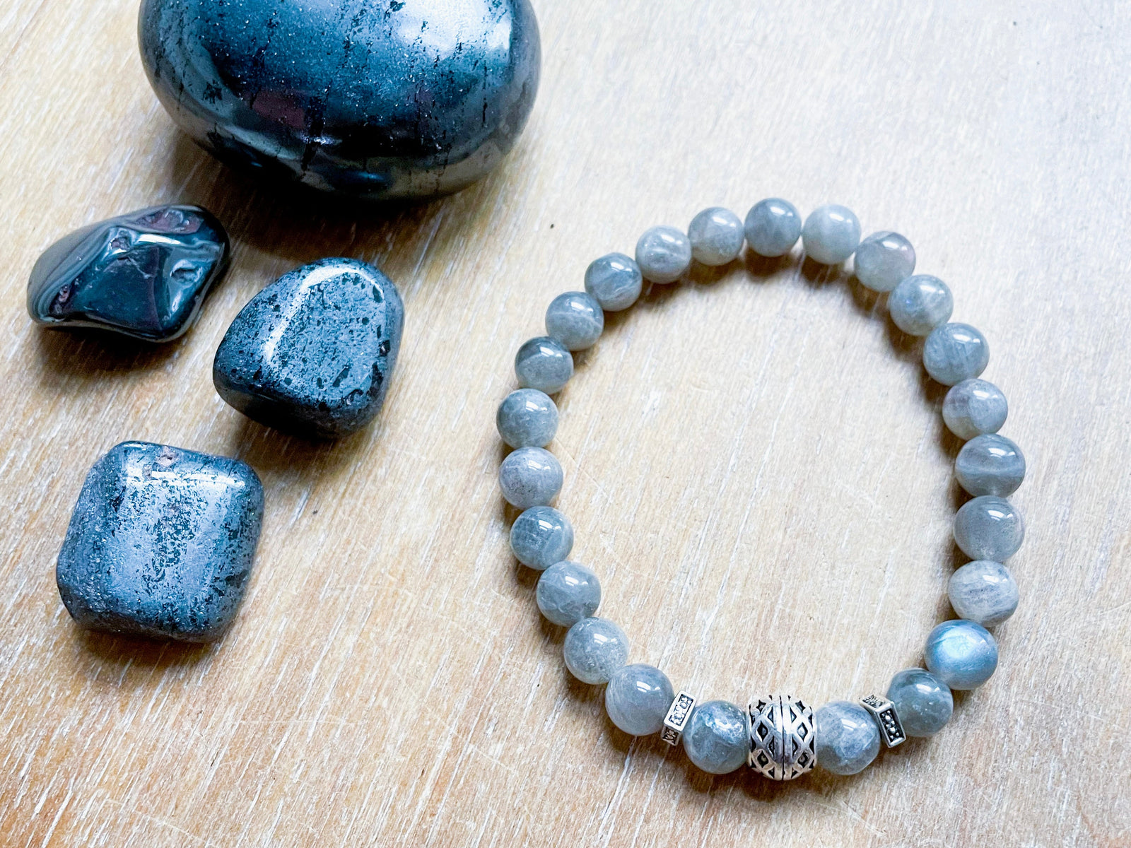 Masculine Line || Labradorite Bracelet || Reiki Infused