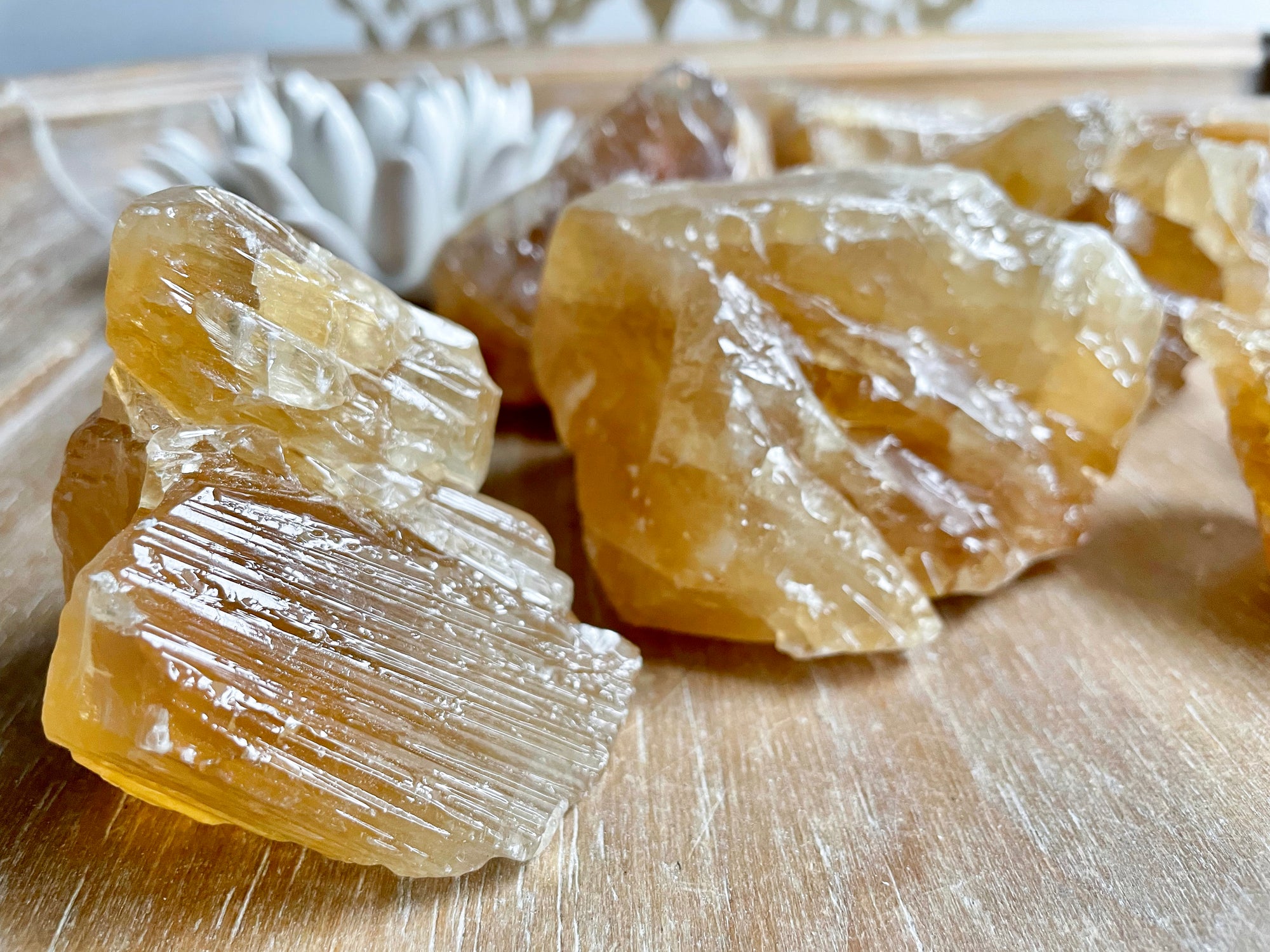 Honey Calcite Raw