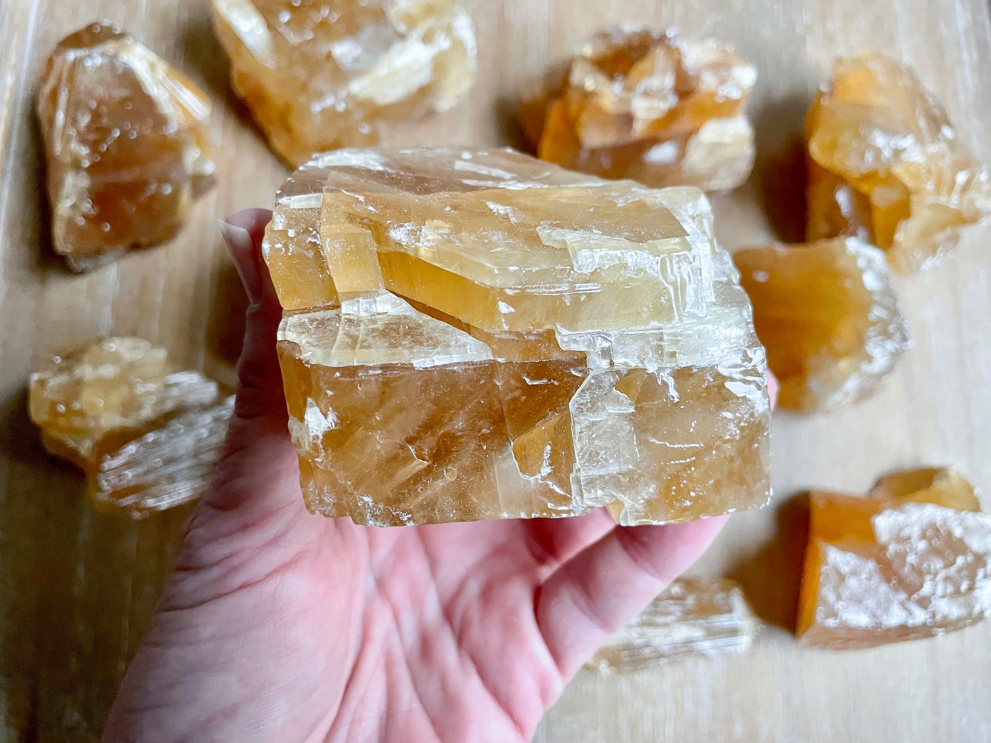 Honey Calcite Raw