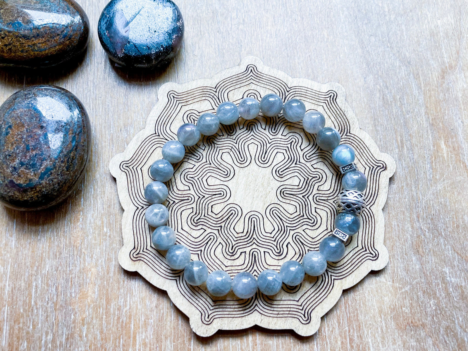 Masculine Line || Labradorite Bracelet || Reiki Infused