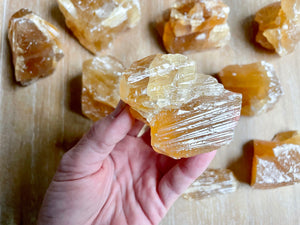 Honey Calcite Raw