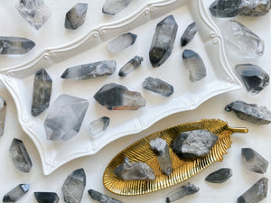 Grey Lithium Phantom Ghost Quartz Raw Points