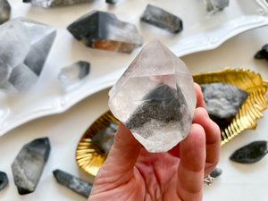 Grey Lithium Phantom Ghost Quartz Raw Points